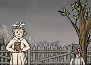 Young Emma (left) laughing at young Albert in Rusty Lake: Roots.