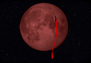 The Moon bleeding in Rusty Lake Paradise.