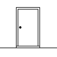 closed white door png