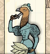 Pheasantgun.png (822 KB) Ms. Pheasant with the Pistol in Rusty Lake Hotel.