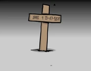James's grave.