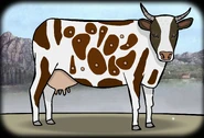 The Cow covered in boils in Rusty Lake Paradise.