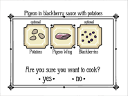 Pigeon Wing, ready to be cooked.