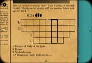 The Rusty Lake crossword contest in the newspaper in Cube Escape: Case 23.