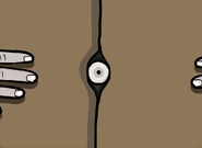 The Eye from James' coat in Rusty Lake: Roots.