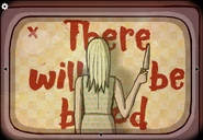 Laura holding the Knife in a memory in Cube Escape: The Cave.