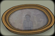 Jakob's reflection in Rusty Lake Paradise.