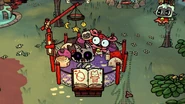 A nursery with 1 baby and 1 zombie baby.