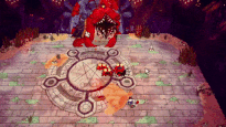 Heket fires a barrage of Fly Bombs around her.