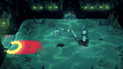 A guardian executing a two-hit combo on the Lamb.