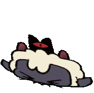 Lamb-knucklebones-lose-dice.gif (853 KB) The Lamb rolling their eyes in frustration after their die is taken in Knucklebones.