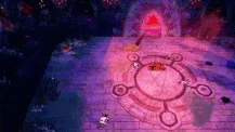 Leshy sends a ring of spike trails outwards.