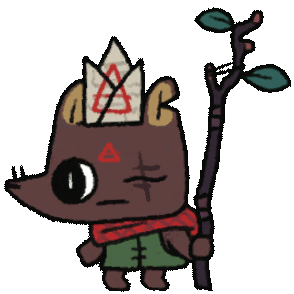 the lamb, ratau, and kallamar (cult of the lamb) drawn by takoman_art