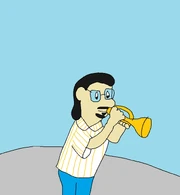 Baptist playing trumpet