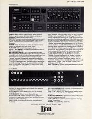 Linn LM-1 Drum Computer Brochure Page 2 300dpi