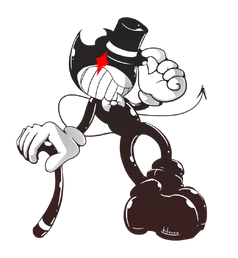 Bendy in Cuphead show #fyp #bendy #bendyandtheinkmachine #batim