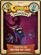 A character card of the Devil Laughing