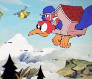 Анимация атаки перьями в первой фазе