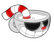 Cuphead using his Invincibility Super Art