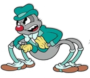 Localización: Isla Inkwell 4Nivel: Bootlegger BoogiePuntos de vida: 439/427/495Género: HombreRol: MafiosoAnimador: Joseph Coleman Ataques: Llamada a los Matones Mosca, Bomba de Telaraña y patada a Mafioso OrugaSúbditos: Mafiosos Mosca, Pesticida de Ant Cop y Mafioso OrugaObjetos para hacer Parry: Gas del Pesticida