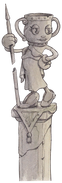 A statue of the Legendary Chalice