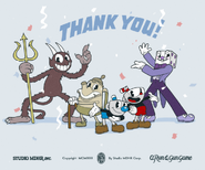 Mugman as seen on the Thank you image found on the Studio MDHR website