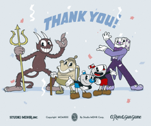 Mugman as seen on the Thank you image found on the Studio MDHR website