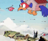 Анимация атак выплёвывания яйца и выстрела пулями в первой фазе