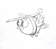 Pencil test of a nail bird.