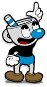 Mugman aiming upwards