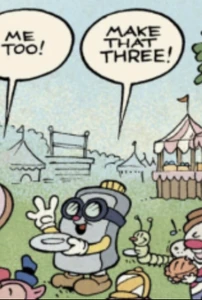 Make that three!.jpg (161 KB) Canteen asks Mugman for a pie