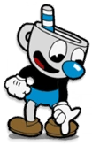 Mugman aiming downwards