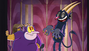 Henchman smiling at The Devil