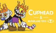 Cuphead's bad ending appearance in the Cuphead McFarlane Toys advertisement