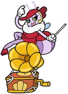 Madcap Maddie on top of the gramophone