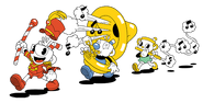 Mugman in the official music sheet available for purchase advertisement
