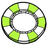 Green poker chip