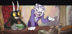 PaprikAries on X: _The Showman and the Gangster_ Fanart: King Dice/Mr. King  Dice (cuphead franchise) #RENEWTHECUPHEADSHOW #kingdice #mrkingdice  #TheCupheadShow #CupHead #cupheadfanart #cupheaddevil   / X
