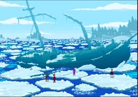 Pack ice shipwreck