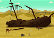 Full shipwreck sand
