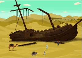 Full shipwreck sand