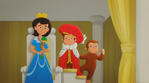 Curious George Royal Monkey- Isabel, Felipe and George amazed at King Gustavo