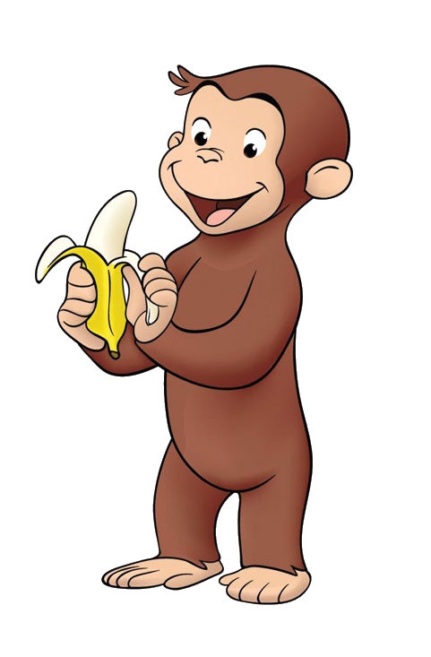 Curious George Cartoon Monkey Walking in the Jungle