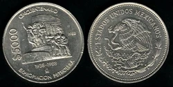 Mexico 5000 pesos 1988