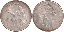 Romania coin 100000 lei 1946