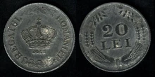 A 20 lei coin from .