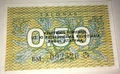 Lithuanian half talonas banknote Front