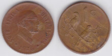 South Africa 1 cent 1976