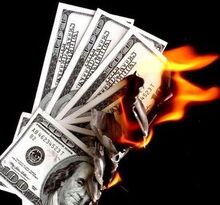 Burning money