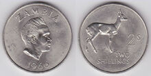 Zambia 2 shillings 1966